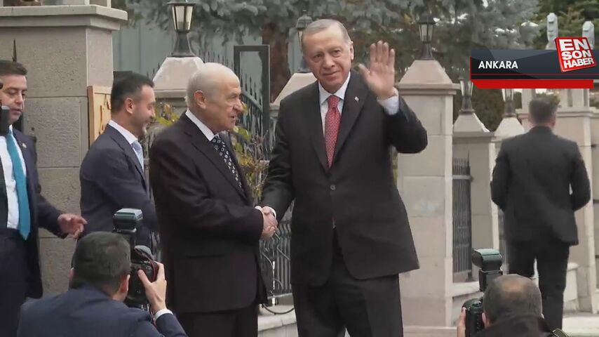 Devlet Bahçeli, Cumhurbaşkanı Erdoğan’ı konutunda ağırladı