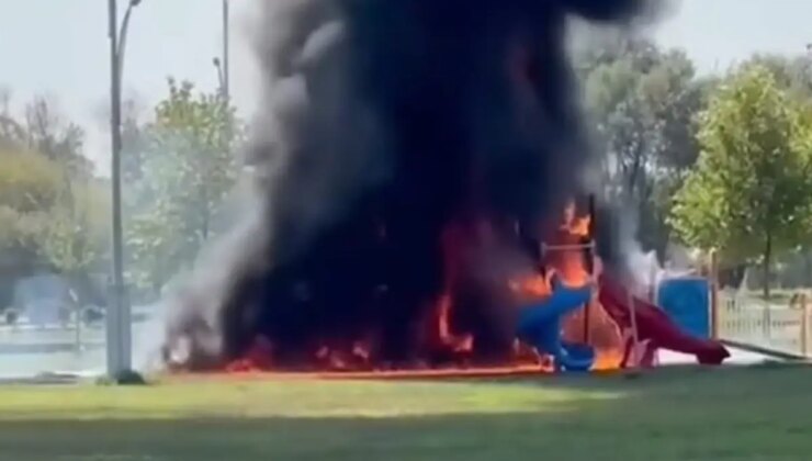 Diyarbakır’da Çocuk Parkında Yangın: Oyun Kümeleri Kullanılamaz Hale Geldi