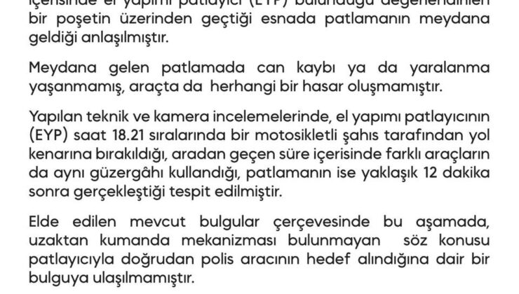 Diyarbakır’da polis aracının geçişi sırasında EYP patladı