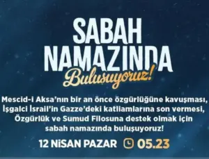 Türkiye, Filistin için sabah namazında buluşuyor