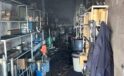 Diyarbakır’da çıkan yangında iş yeri kullanılamaz hale geldi