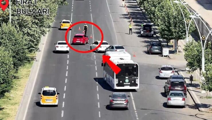 Diyarbakır’da yayalara yol vermeyen araçlara kontrol